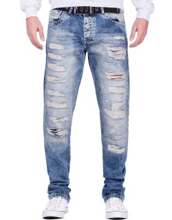 Cipo & Baxx regular fit Jeans Herren Stonewashed CD131 Blue W29/L32