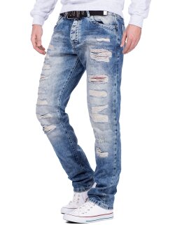 Cipo & Baxx regular fit Jeans Herren Stonewashed CD131 Blue W30/L32