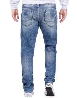 Cipo & Baxx regular fit Jeans Herren Stonewashed CD131 Blue W40/L34