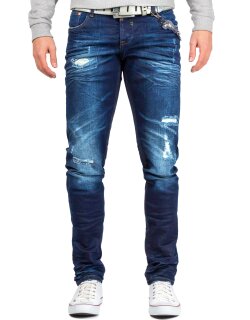 Cipo & Baxx slim fit Jeans Herren Stonewashed CD392...