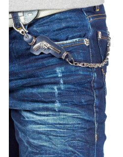 Cipo & Baxx slim fit Jeans Herren Stonewashed CD392 Blue W30/L32
