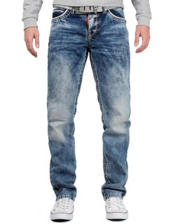 Cipo & Baxx regular fit Jeans Herren Stonewashed CD148 Blue W31/L34