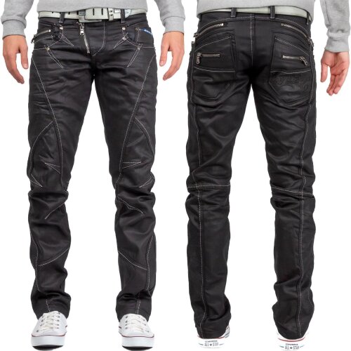 Cipo & Baxx Regular Fit Jeans Herren Mid Waist C0812 Black W40/L34