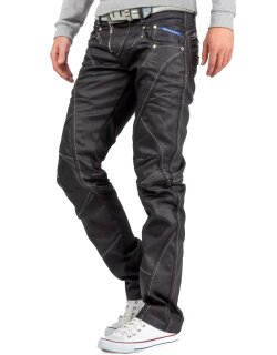 Cipo & Baxx Regular Fit Jeans Herren Mid Waist C0812 Black W40/L34