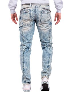 Cipo & Baxx regular fit Jeans Herren Stonewashed C0894A Light Blue W34/L32
