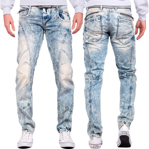 Cipo & Baxx regular fit Jeans Herren Stonewashed C0894A Light Blue W31/L34