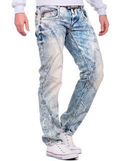 Cipo & Baxx regular fit Jeans Herren Stonewashed C0894A Light Blue W33/L34