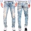 Cipo & Baxx regular fit Jeans Herren Stonewashed C0894A Light Blue W40/L34