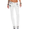 Cipo & Baxx Regular Fit Jeans Damen Mid Waist CBW0245 White W25/L32