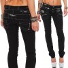 Cipo & Baxx Regular Fit Jeans Damen Ohne Waschung  CBW0313 Black W27/L32