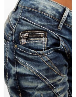 Cipo & Baxx slim fit Jeans Damen Stonewashed WD175 Blue W32/L34