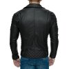 Reichstadt Slim Fit Kunstleder Jacke Silver Zipper RS001PU Black S