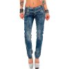 Cipo & Baxx slim fit Jeans Damen Stonewashed WD245 Blue W29/L32