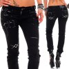 Cipo & Baxx slim fit Jeans Damen Denim WD228 Black W26/L32