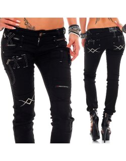 Cipo & Baxx slim fit Jeans Damen Denim WD228 Black W28/L32