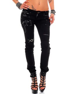 Cipo & Baxx slim fit Jeans Damen Denim WD228 Black W29/L32