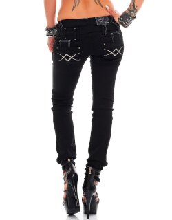 Cipo & Baxx slim fit Jeans Damen Denim WD228 Black W31/L32