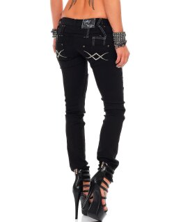 Cipo & Baxx slim fit Jeans Damen Denim WD228 Black W33/L32