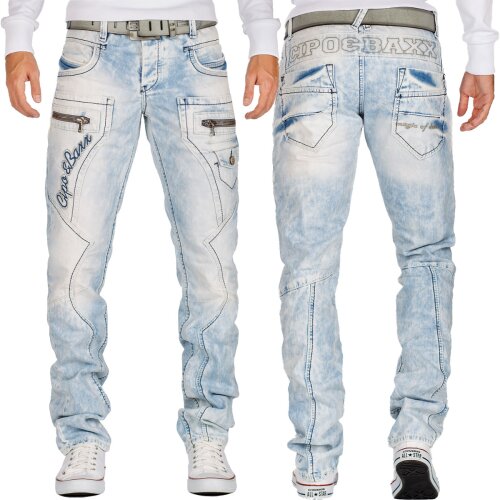 Cipo & Baxx regular fit Jeans Herren Stonewashed CD272 Blue W33/L32
