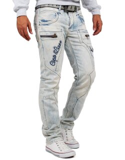 Cipo & Baxx regular fit Jeans Herren Stonewashed CD272 Blue W33/L32