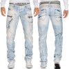 Cipo & Baxx regular fit Jeans Herren Stonewashed CD272 Blue W34/L32