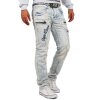 Cipo & Baxx regular fit Jeans Herren Stonewashed CD272 Blue W38/L32
