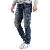 Cipo & Baxx regular fit Jeans Herren Stonewashed CD296 Blue W28/L32