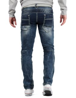 Cipo & Baxx regular fit Jeans Herren Stonewashed CD296 Blue W32/L34