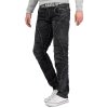 Cipo & Baxx straight fit Jeans Herren Stonewashed CD288 Black W40/L34