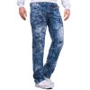 Kosmo Lupo Regular Fit Jeans Herren Stonewashed  KM130 Blue W40/L34