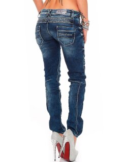 Cipo & Baxx Slim Fit Jeans Damen Stonewashed  WD200B Blue W27/L32