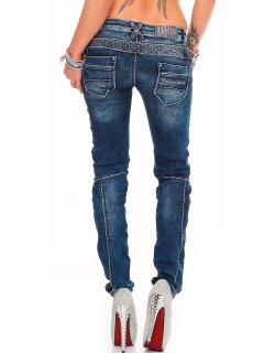 Cipo & Baxx Slim Fit Jeans Damen Stonewashed  WD200B Blue W29/L32