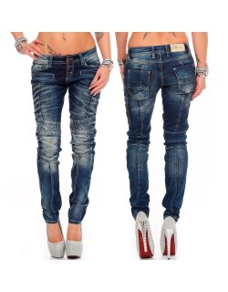 Cipo & Baxx Slim Fit Jeans Damen Stonewashed WD255...