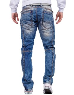 Cipo & Baxx regular fit Jeans Herren Stonewashed C0894 Blue W40/L32