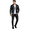 Reichstadt Herren Slim Fit Bikerjacke Silver Zipper  RS001LUX Black S