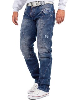 Cipo & Baxx Regular Fit Jeans Herren Stonewashed C0768 Blue W30