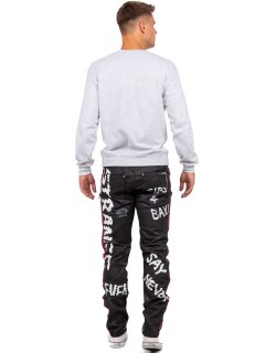 Cipo & Baxx Straight Fit Jeans Herren Mid Waist CD571 Black W33/L34