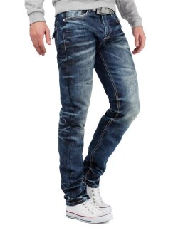 Cipo & Baxx regular fit Jeans Herren Stonewashed CD328 Blue W29/L32