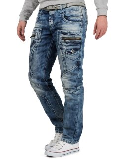 Cipo & Baxx regular fit Jeans Herren Stonewashed C1178 Blue W33/L32