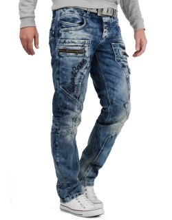 Cipo & Baxx regular fit Jeans Herren Stonewashed C1178 Blue W33/L32