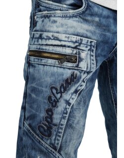 Cipo & Baxx regular fit Jeans Herren Stonewashed C1178 Blue W33/L32