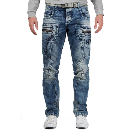 Cipo & Baxx regular fit Jeans Herren Stonewashed C1178 Blue W38/L32