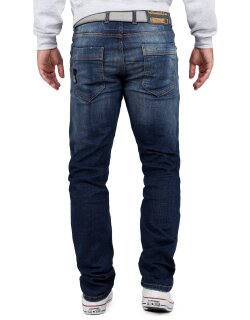 Cipo & Baxx Regular Fit Jeans Herren Stonewashed CD186A Blue W36/L32