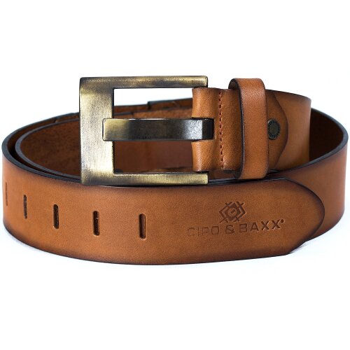 Cipo & Baxx Herren Gürtel C-2163 Taba 85cm x 5cm
