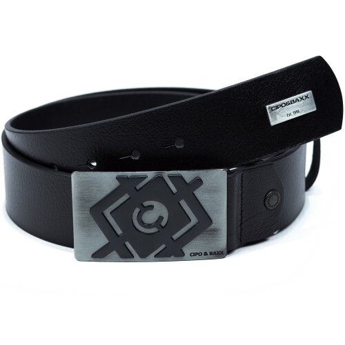 Cipo & Baxx Herren Gürtel C44856 Black 95cm x 4,8cm