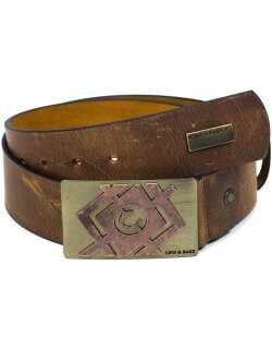 Cipo & Baxx Herren Gürtel C44856 Taba 85cm x 4,8cm