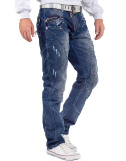 Cipo & Baxx Regular Fit Jeans Herren Stonewashed C0768 Blue W40/L32