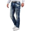 Cipo & Baxx regular fit Jeans Herren Stonewashed CD104 Blue W28/L30