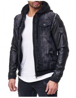 Cipo & Baxx Regular Fit Jacke Herren Stonewashed C1290 Black M