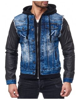 Cipo & Baxx Regular Fit Jacke Herren Stonewashed C1290 Blue L
